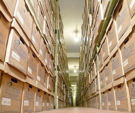Salas de archivo · Cajas Digital Documents en posición de custodia, Quilpué.